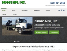 Tablet Screenshot of briggsconcrete.com